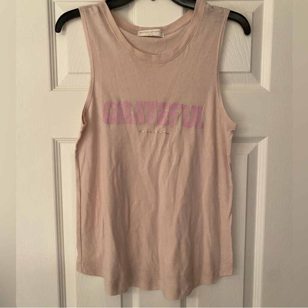 🙏🏾 NWOT Spiritual Gangster “GRATEFUL” Tank Top - Pink - Sz Medium